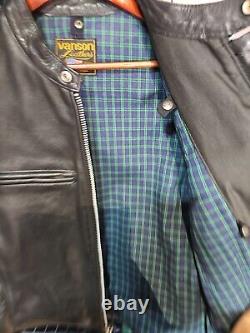 Vanson leathers vintage circa 1980 motorcycle jacket Size 46