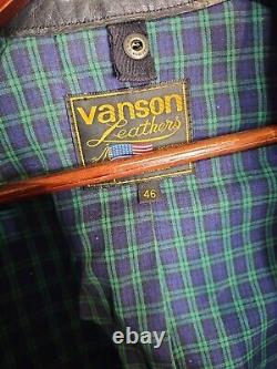 Vanson leathers vintage circa 1980 motorcycle jacket Size 46