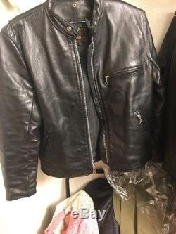 Vanson mens leather motorcycle jacket size 42
