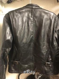 Vanson mens leather motorcycle jacket size 42