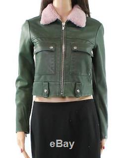 Veda Green Women's Size Small S Cargo Motorcycle Leather Jacket $1148- #215