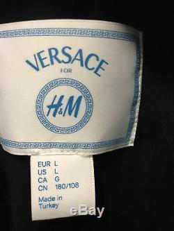 Versace H&M Mens Leather Biker Jacket Size Large