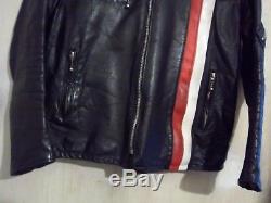 Very Rare Vintage 60's Belstaff Leather Cafe Racer Motorcycle Jacket Size 38