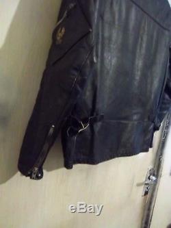 Very Rare Vintage 60's Belstaff Leather Cafe Racer Motorcycle Jacket Size 38