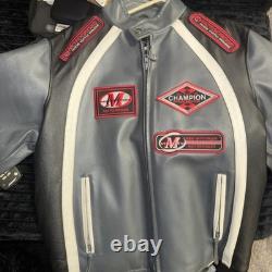 Victory Motorcycle Mens Leather Riding Jacket Black Size XL