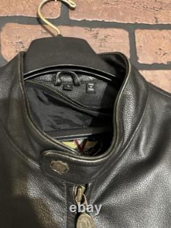 Victory Motorcycles Leather Jacket Padded Elbows Size Large Harley Honda Yamaha