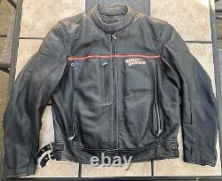 Vintage 04' Harley Davidson Men's PRISM Leather Motorcycle Jacket/XL/Heavy Duty