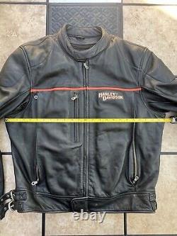 Vintage 04' Harley Davidson Men's PRISM Leather Motorcycle Jacket/XL/Heavy Duty