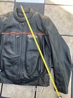 Vintage 04' Harley Davidson Men's PRISM Leather Motorcycle Jacket/XL/Heavy Duty