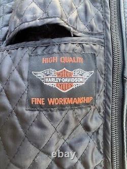 Vintage 04' Harley Davidson Men's PRISM Leather Motorcycle Jacket/XL/Heavy Duty