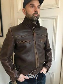 Vintage 1950s French Leather Motorcycle Jacket