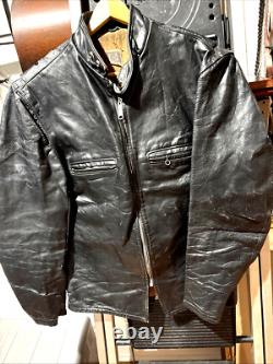 Vintage 1960's Beck Cafe Racer Leather Motorcycle Jacket Size 40