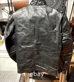 Vintage 1960's Beck Cafe Racer Leather Motorcycle Jacket Size 40