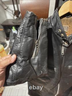 Vintage 1960's Beck Cafe Racer Leather Motorcycle Jacket Size 40
