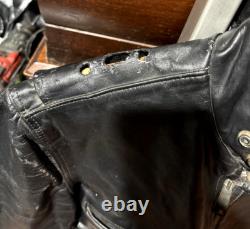 Vintage 1960's Beck Cafe Racer Leather Motorcycle Jacket Size 40