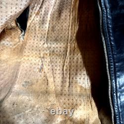 Vintage 1960's Beck Cafe Racer Leather Motorcycle Jacket Size 40