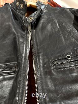 Vintage 1960's Beck Cafe Racer Leather Motorcycle Jacket Size 40