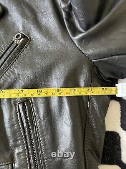 Vintage 1960's Excelled Leather Motorcycle Biker Jacket Sz 40