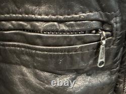 Vintage 1960s Brooks Leather Cafe Racer Biker Jacket