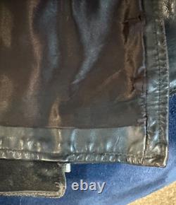 Vintage 1960s Brooks Leather Cafe Racer Biker Jacket