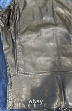 Vintage 1960s Brooks Leather Cafe Racer Biker Jacket