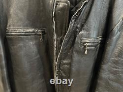 Vintage 1960s Brooks Leather Cafe Racer Biker Jacket