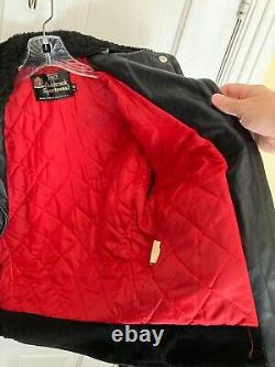 Vintage 1960s Sears Oakbrook Motorcycle Jacket Mens Size 36 Black Made In USA