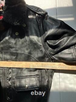 Vintage 1960s Sears Oakbrook Motorcycle Jacket Mens Size 36 Black Made In USA