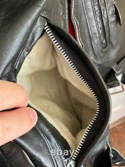 Vintage 1960s Sears Oakbrook Motorcycle Jacket Mens Size 36 Black Made In USA