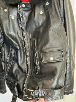 Vintage 1960s Sears Oakbrook Motorcycle Jacket Mens Size 36 Black Made In USA
