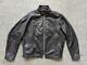 Vintage 1960s cafe racer MOTORCYCLE leather jacket 46 black PATINA lesco XL