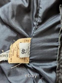 Vintage 1960s cafe racer MOTORCYCLE leather jacket 46 black PATINA lesco XL
