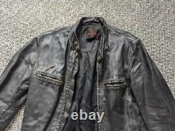 Vintage 1960s cafe racer STEERHIDE leather jacket 40 black KEHOE motorcycle