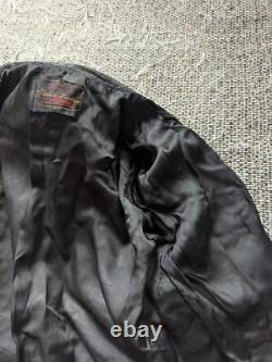 Vintage 1960s cafe racer STEERHIDE leather jacket 40 black KEHOE motorcycle