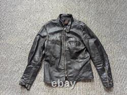 Vintage 1960s cafe racer STEERHIDE leather jacket 40 black KEHOE motorcycle