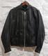 Vintage 1970's Cafe Racer Black Leather Motorcycle Jacket