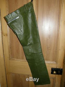 Vintage 1970's Honda motorcycle leather jacket and trousers riding suit