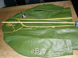 Vintage 1970's Honda motorcycle leather jacket and trousers riding suit
