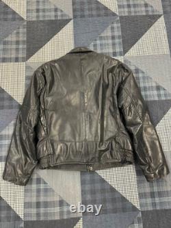 Vintage 1970s Kale Uniforms Chicago Police Leather Jacket Lined Flaws