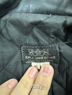 Vintage 1970s Kale Uniforms Chicago Police Leather Jacket Lined Flaws