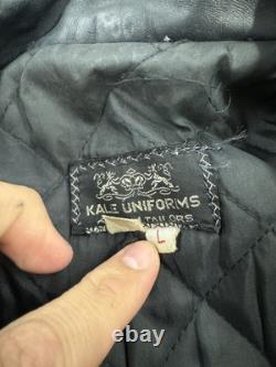 Vintage 1970s Kale Uniforms Chicago Police Leather Jacket Lined Flaws