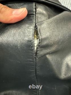 Vintage 1970s Kale Uniforms Chicago Police Leather Jacket Lined Flaws