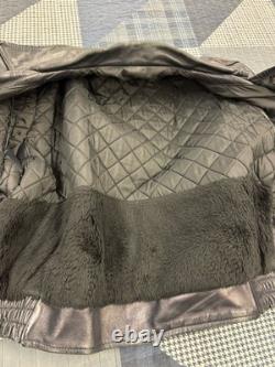 Vintage 1970s Kale Uniforms Chicago Police Leather Jacket Lined Flaws