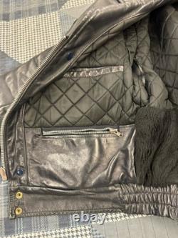 Vintage 1970s Kale Uniforms Chicago Police Leather Jacket Lined Flaws