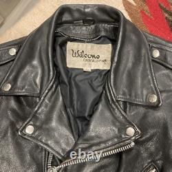 Vintage 1970s Wilson's Leather Biker Moto Jacket Perfecto Size 44