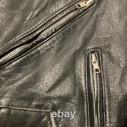 Vintage 1970s Wilson's Leather Biker Moto Jacket Perfecto Size 44