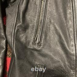 Vintage 1970s Wilson's Leather Biker Moto Jacket Perfecto Size 44