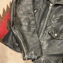 Vintage 1970s Wilson's Leather Biker Moto Jacket Perfecto Size 44
