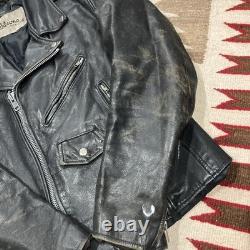 Vintage 1970s Wilson's Leather Biker Moto Jacket Perfecto Size 44