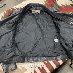 Vintage 1970s Wilson's Leather Biker Moto Jacket Perfecto Size 44